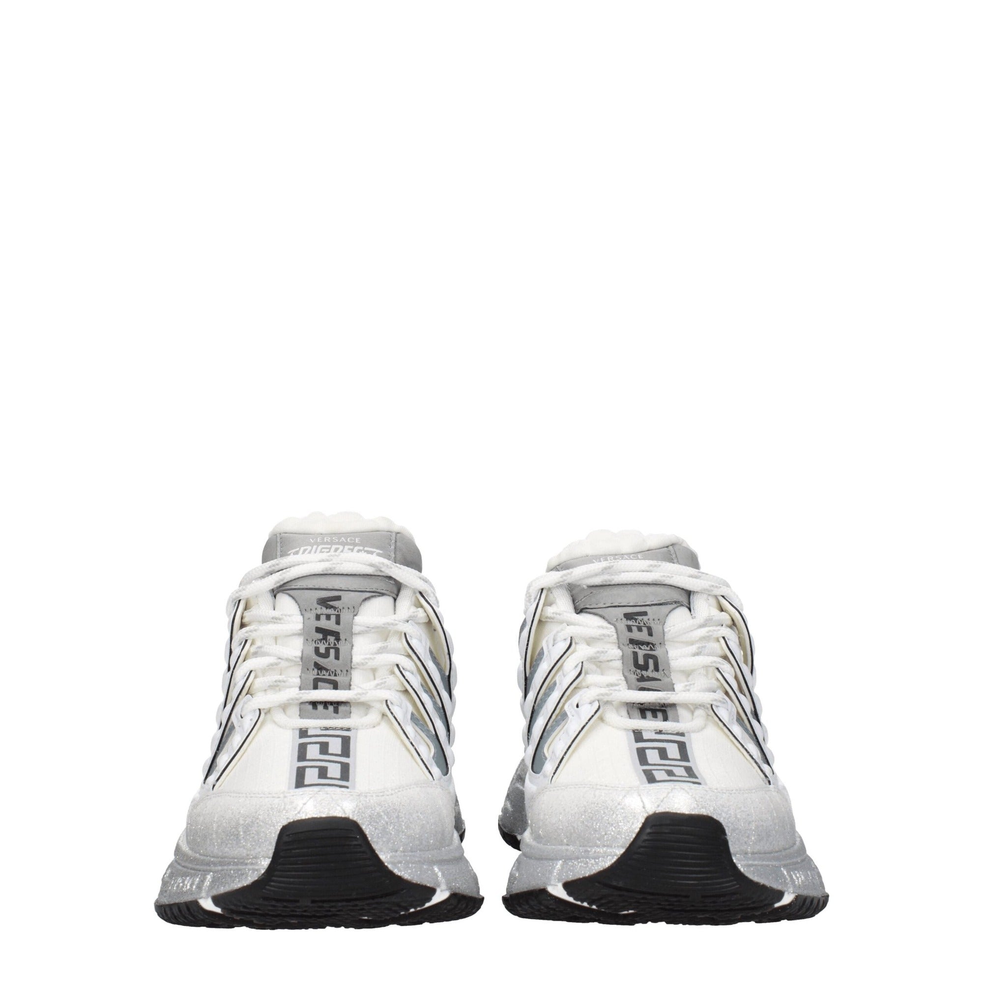 Baskets de sport en tissu bleu Versace