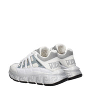 Baskets de sport en tissu bleu Versace