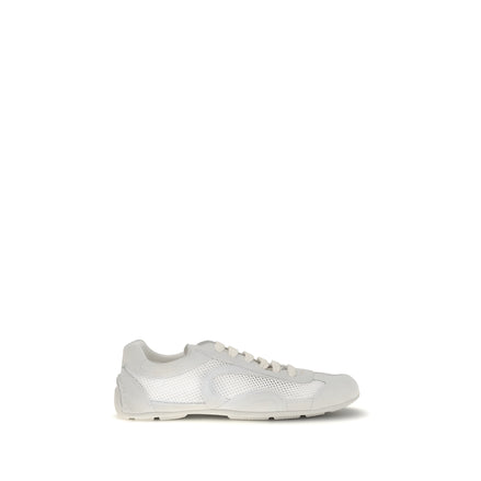 Baskets basses Prada en toile blanche