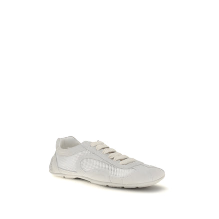 Baskets basses Prada en toile blanche