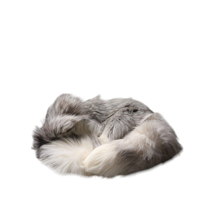 Dolce & Gabbana White Fox Fur Neck Wrap Warmer Winter Scarf