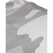 Dolce & Gabbana White Grey Camouflage Cotton Crew Neck T-Shirt