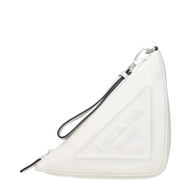 Pochette en cuir bleu Prada
