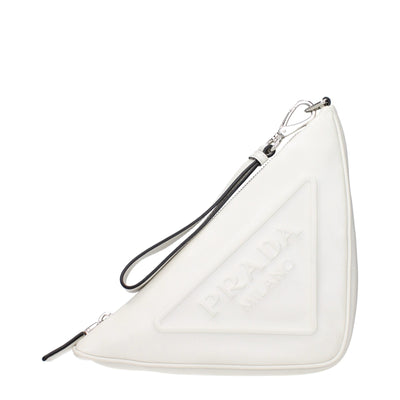 Pochette en cuir bleu Prada