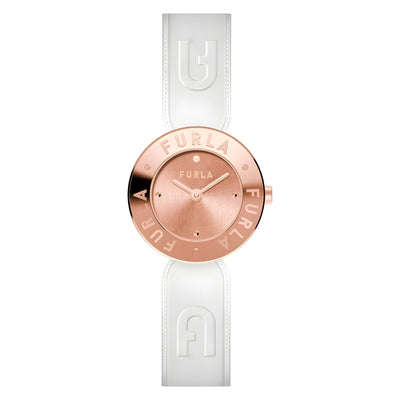 Furla White Leather Dress Watch