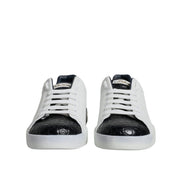 Dolce & Gabbana White Leather Logo Portofino Sneakers