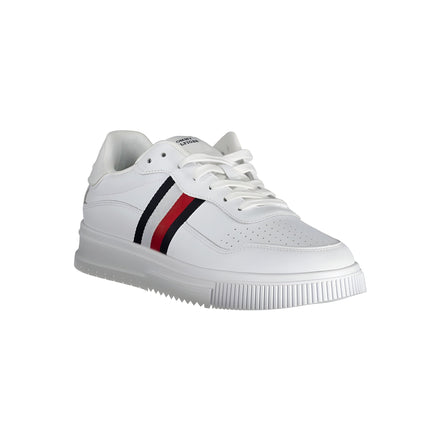 Baskets en cuir blanc Tommy Hilfiger pour homme