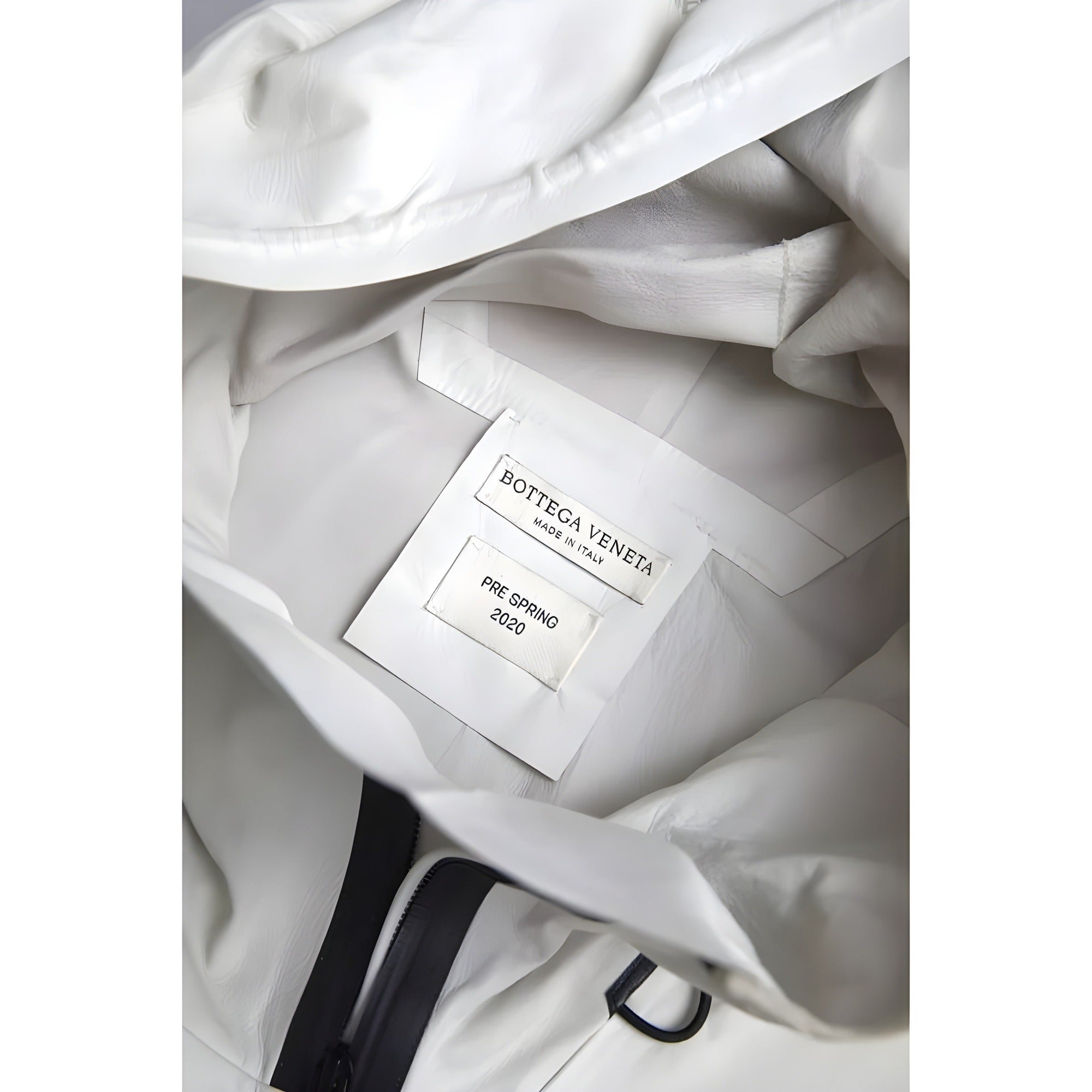 Blouson imperméable en cuir blanc Bottega Veneta pour homme