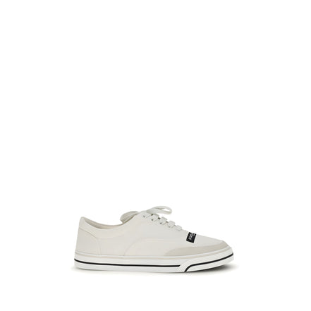 Dolce & Gabbana White Linen Low Top Sneakers