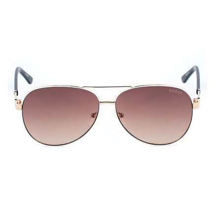 Lunettes de Soleil Guess en Métal Blanc