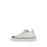 Baskets basses en nylon blanc Brunello Cucinelli