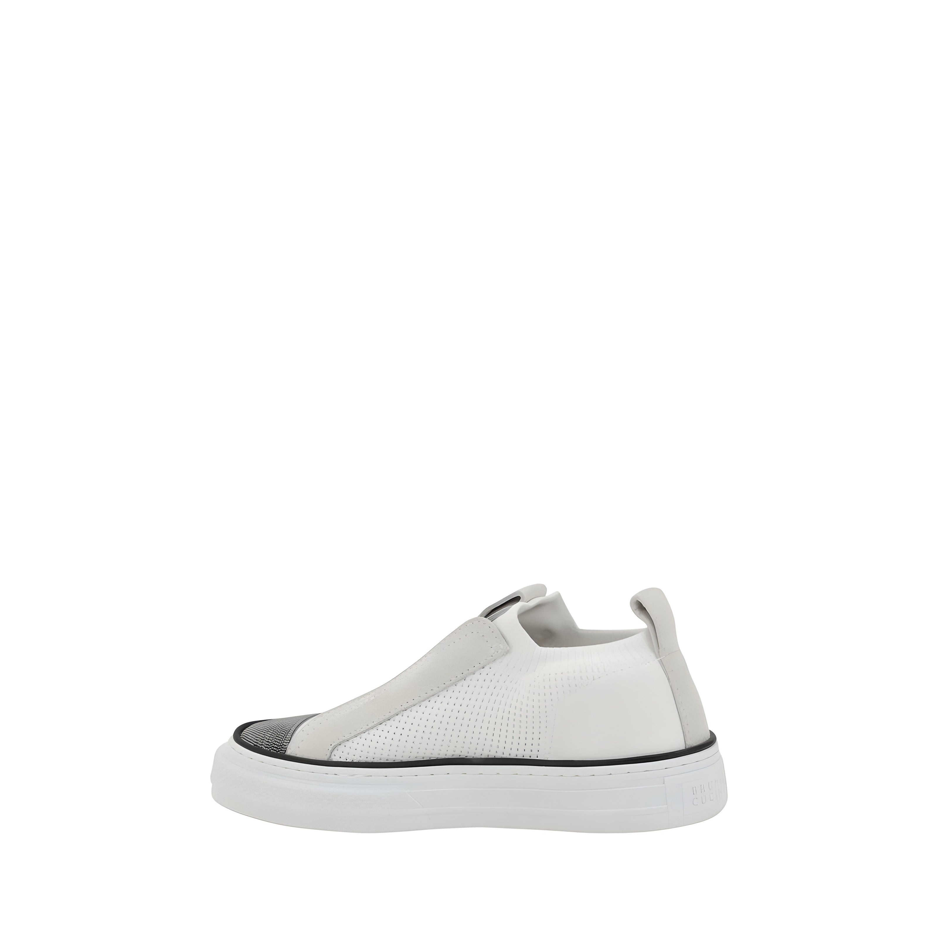 Baskets basses en nylon blanc Brunello Cucinelli