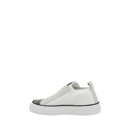 Baskets basses en nylon blanc Brunello Cucinelli