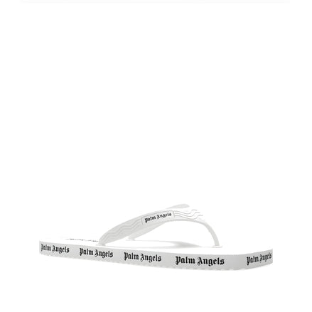 Palm Angels White Rubber Slides