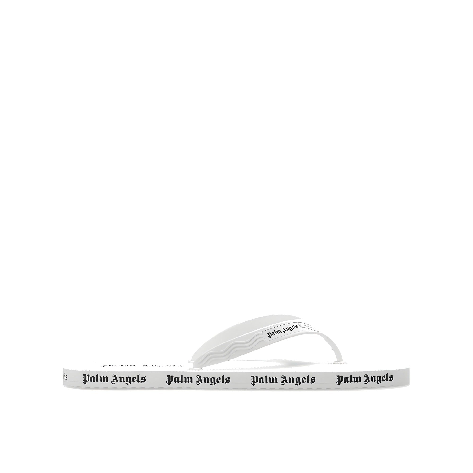 Tongs en caoutchouc blanches Palm Angels