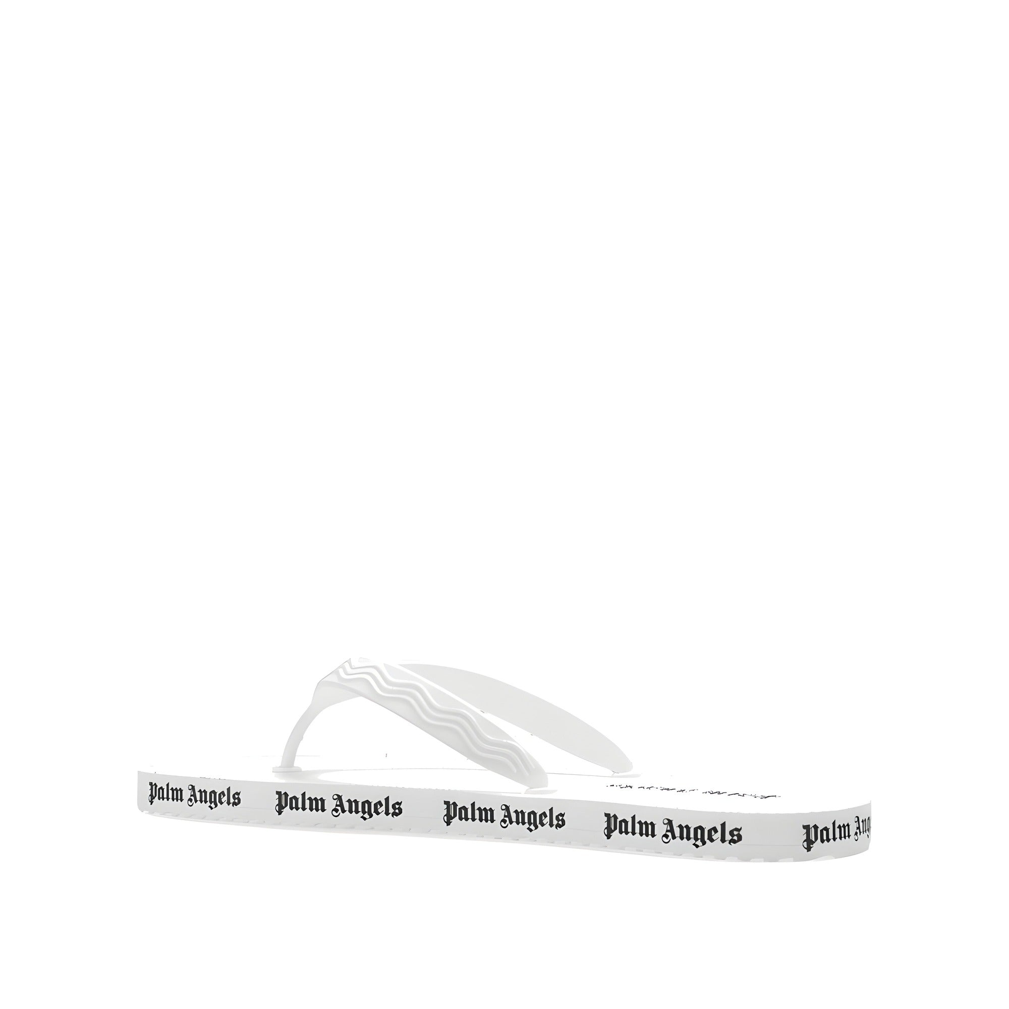 Tongs en caoutchouc blanches Palm Angels