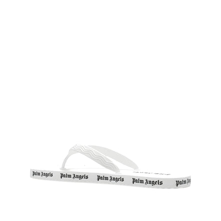 Tongs en caoutchouc blanches Palm Angels