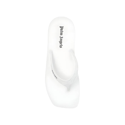 Tongs en caoutchouc blanches Palm Angels