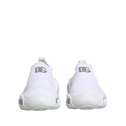 Dolce & Gabbana White Slip On Wave Low Top Sneakers