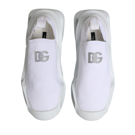 Dolce & Gabbana White Slip On Wave Low Top Sneakers