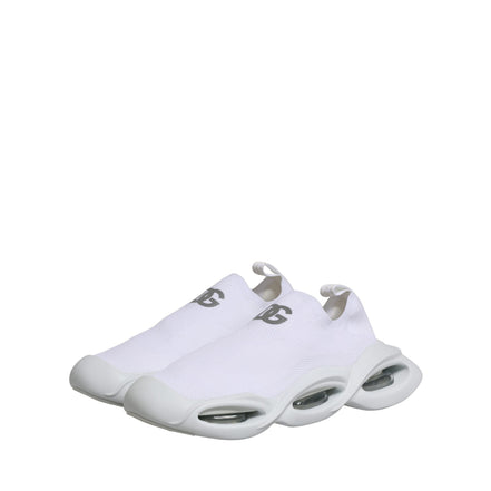 Dolce & Gabbana White Slip On Wave Low Top Sneakers