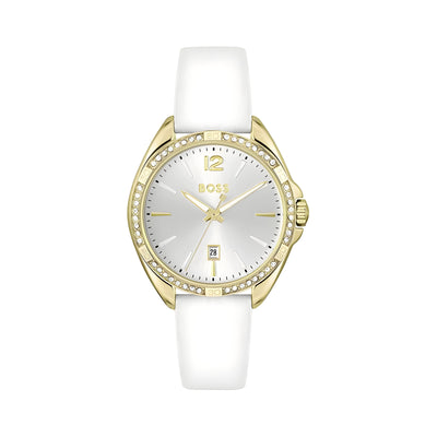 Montre habillée Hugo Boss en acier inoxydable blanc