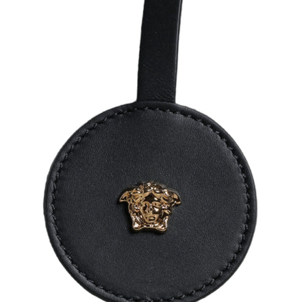 Versace White Top Handle Canvas Leather Logo Crossbody Tote Bag