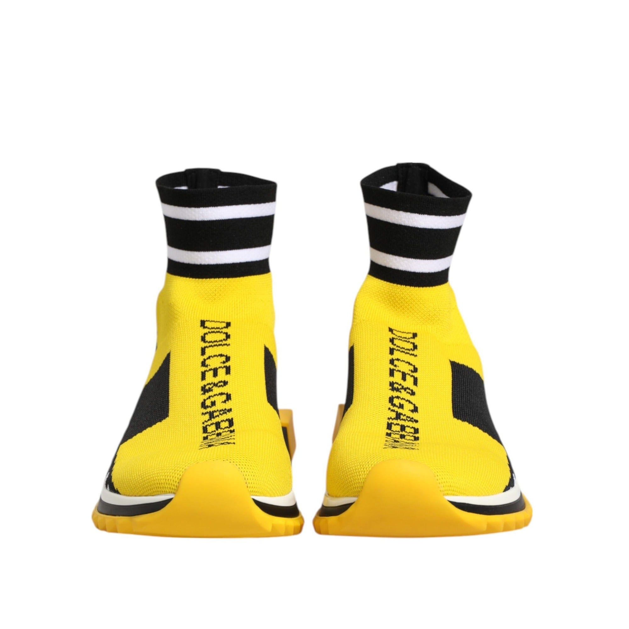 Dolce & Gabbana Yellow Black Sorrento Socks Sneakers